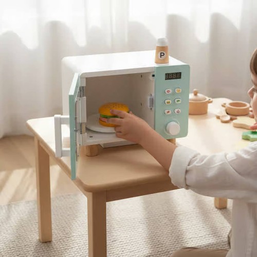 Micro ondes jouet bois - micro-ondes,