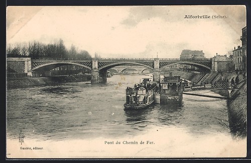 Cpa alfortville pont - alfortville,, du