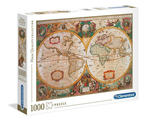 Puzzle old map 1000 pieces - old,