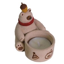 Resin Bear Candle Holder for Tealight Candle, Interior Decoration Mi7182