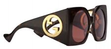 New GUCCI GG1254S 002 Dark Havana/Brown 55-22-140 Sunglasses