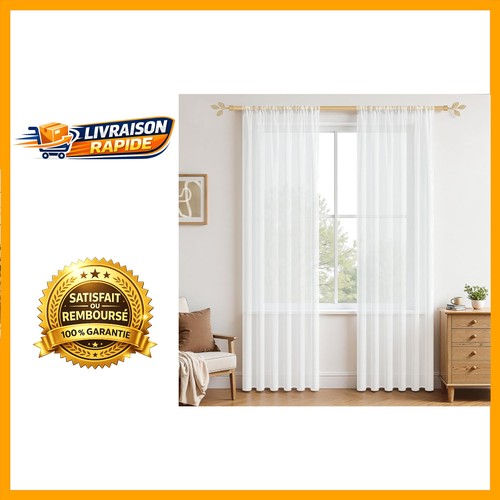 Rideaux voilage blanc avec - rideaux,