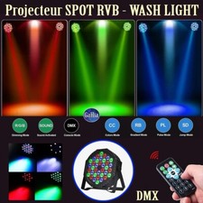Projecteur Spot RGB Lumière de Scène de Lavage de Remplissage Multicolore DMX