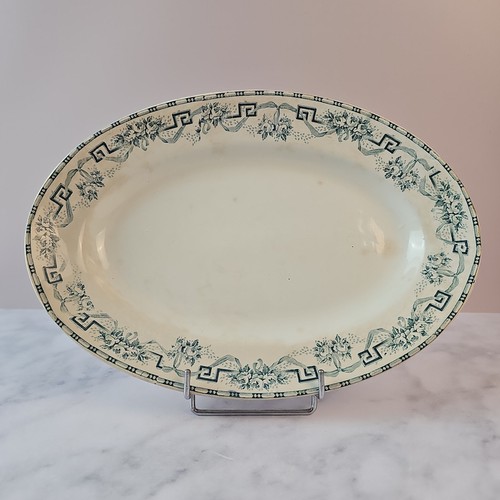 Plat ovale décor athènes - plat,