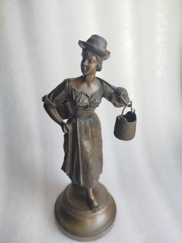 Statuette bronze jeune femme - jeune,