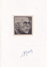 Jean-Paul Sartre - dramaturge - journaliste - carte - originale signée