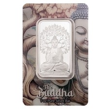 2025 PAMP Suisse 1 oz Silver Bar | The Lucky Buddha in Assay Card