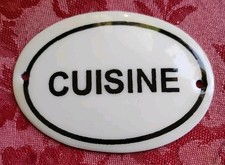 Cuisine door sign enamel, wall plaque kitchen