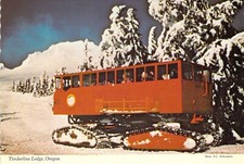 1971 OR Timberline Lodge Giant Sno-Cat @ Mt Hood Ski resort Postcard 4x6 C49