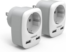 TESSAN 2 Pack Adaptateur Prise