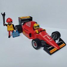 PLAYMOBIL 3603 FERRARI ROUGE - 1994 - VOITURE DE COURSE F1 - PILOTE MECANICIEN