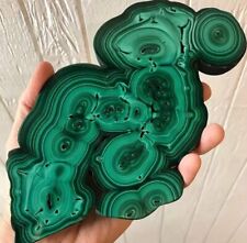Plaque De Cristal De Malachite Pierre Naturelle Quartz Polie Tranche Aléatoire