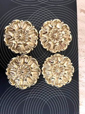 4 rosaces laiton bronze massif