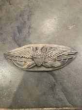 Vintage American Eagle Hanging Wall Pottery Plaque USA Military