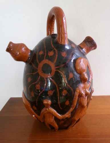 Cruche gargoulette en terre - cruche,