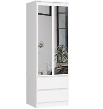 Armoire avec miroir, 2 portes, 2 tiroirs 180 x 60 x 51 cm BEAUCOUP DE...