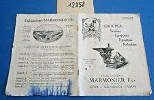 No. 12858 / ets MARMONIER fils; groups: fouloir grappoir refouir .. catalog