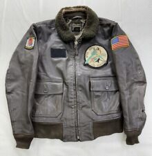 Avirex Type G-1 Leather Flight Bomber Jacket Men's  Color Brown Size 42