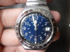 Montre Suisse Swatch Irony . AG 1993 big happy joe blue Vintage