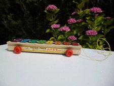5 ⚜ Xylophone En Bois Fisher Price Toys Vintage Authentique Année 1964 Réf: 870