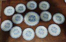 Bavaria China Blue Porcelain Round Plate Twelve Plate Dessert Service &