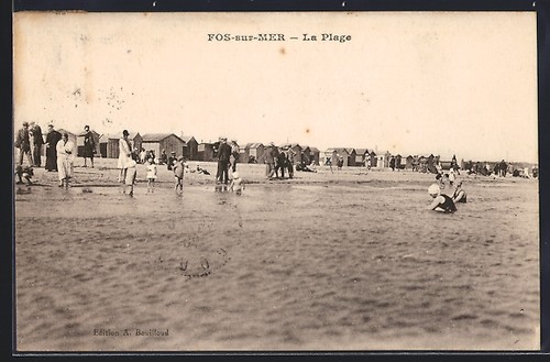 Cpa fos sur - cpa, plage