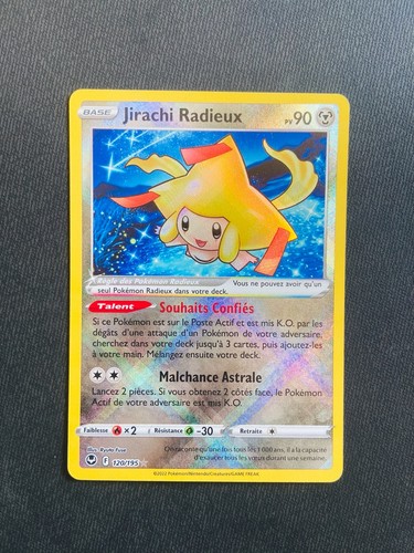Carte pokémon jirachi - jirachi, radieux