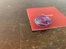 2 Baccarat Crystal Gold Border Shell Rings Size 53 (Price Per Piece)