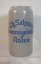 Rare Age Ch. Schmid Brasserie Vert Arbre Aalen 1 L Mass Beer Pitcher Stone
