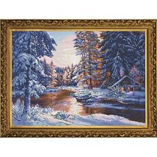 Nova Sloboda  DM3316  Paysage d'hiver  Kit  Broderie  Point de Croix compté  