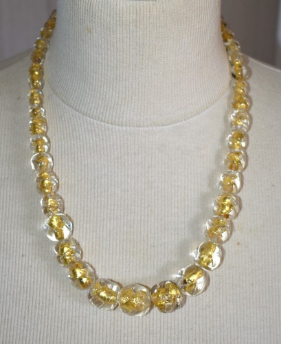 Collier perles verre - collier,