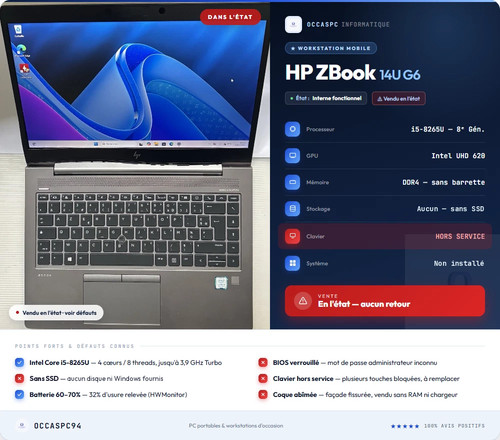 Zbook 14u i5 - zbook, i5-8265u