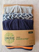 3 boxers taille 3/M bleu et
