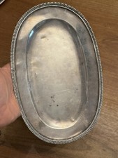 Solid silver tray / dish - 18th century / French goldsmith / 18th century