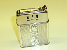 Noblesse Semi-Automatic Lighter W. 935 Silver Case - 1953 - Made IN