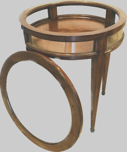 Table ronde salon acajou - table,