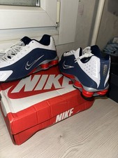 Shox R4 Bleu Rouge