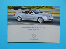 Brochure / Price List - Mercedes A209 - CLK Cabriolet / Convertible / 55 AMG - 02/04