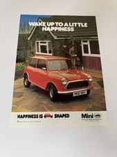 Original 1978 Classic Mini 1000 Magazine Advert Poster Wall Art Man Cave Retro