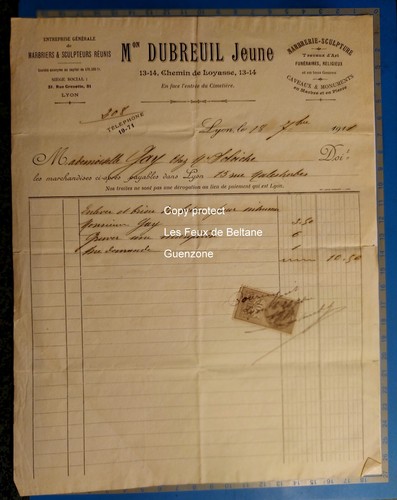 Facture dubreuil marbrier - facture,