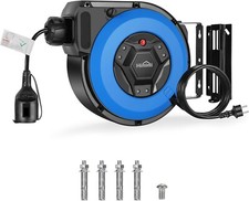 Enrouleur de câble automatique avec support 15m + 2m | enrouleur automatique