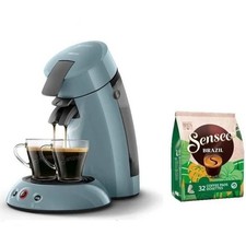 Machine à Café PHILIPS SENSEO HD6553/21 + 32 Dosettes Espresso Brazil - BLEU