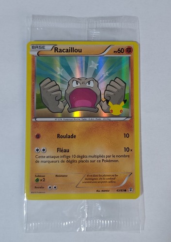 Carte pokemon holo racaillou - carte,
