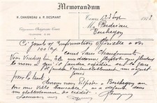 FACTURE  1913 H CHAIGNEAU ET P