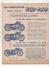 (motorcycle) old advertising papers: catalogue NEW-MAP 1948-49 (P46404)