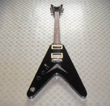 Ancienne Guitare gaucher Dean guitar Flying V XL noire VINTAGE