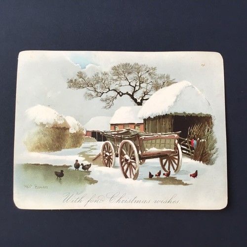 Christmas card last - christmas, 19thc