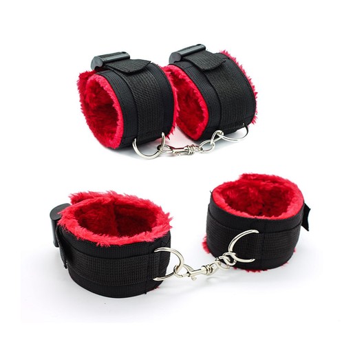 Menottes rouge rose - rose, bdsm