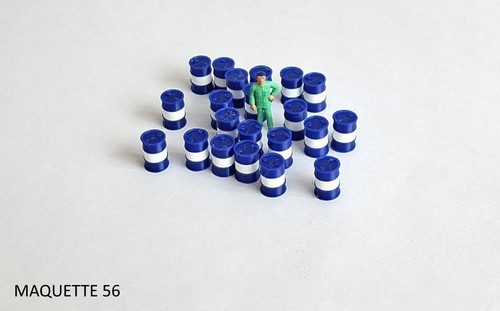 Lot fûts bleus blancs - ho, 20
