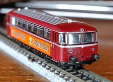 Trix 12346 N Gauge VT54 / VT98 railbus in red Jägermeister livery